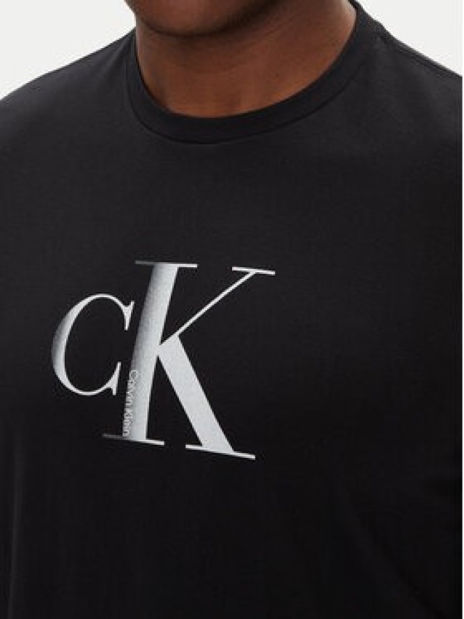 Calvin Klein Jeans T-Shirt Center Monogram LV04RC857G Czarny Regular Fit