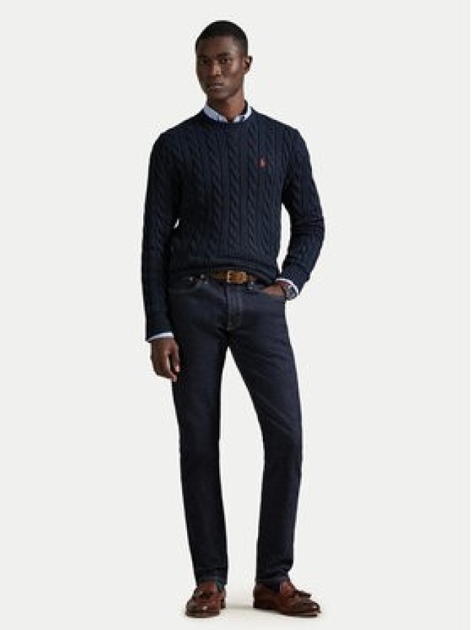 Polo Ralph Lauren Sweter 710775885001 Granatowy Regular Fit
