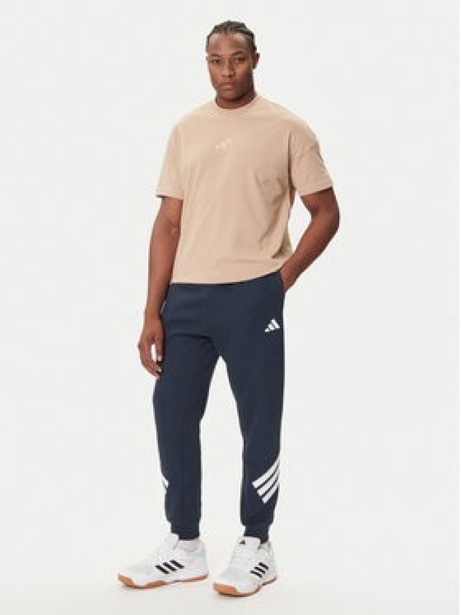 adidas T-Shirt ALL SZN JX5083 Beżowy Loose Fit