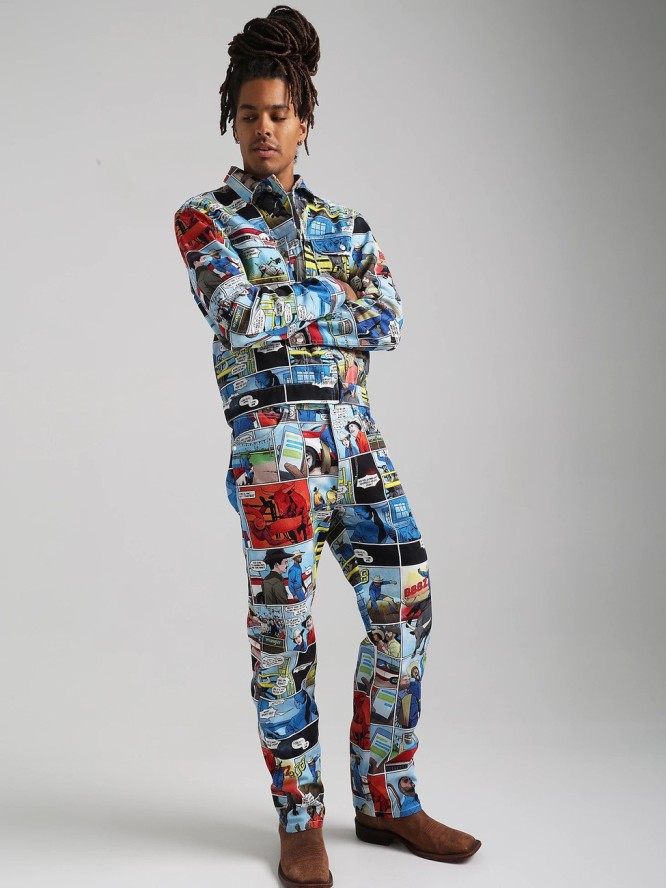 WRANGLER 13MWZ MĘSKIE SPODNIE JEANSOWE COMIC BOOK W13ZBC18M 112325285