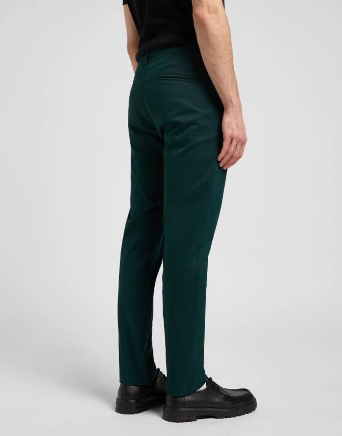 MESKIE SPODNIE LEE SLIM CHINO JADE FOREST 112370610