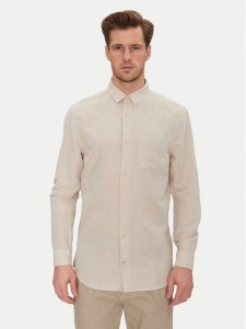 Calvin Klein Koszula K10K114488 Beżowy Regular Fit