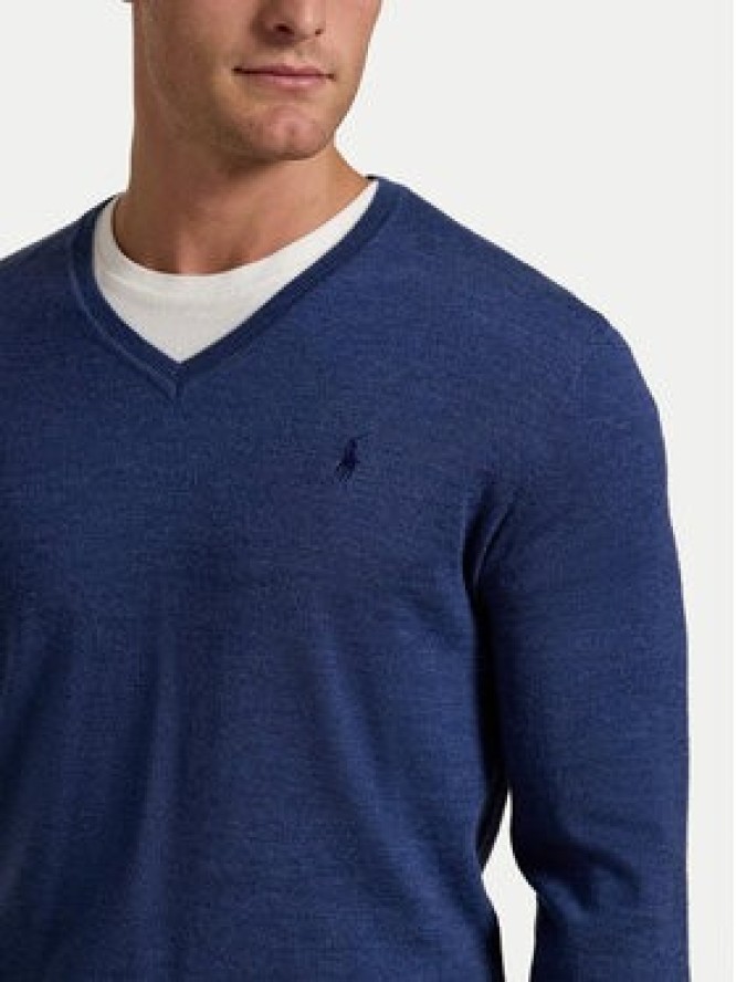 Polo Ralph Lauren Sweter 710946142006 Granatowy Slim Fit