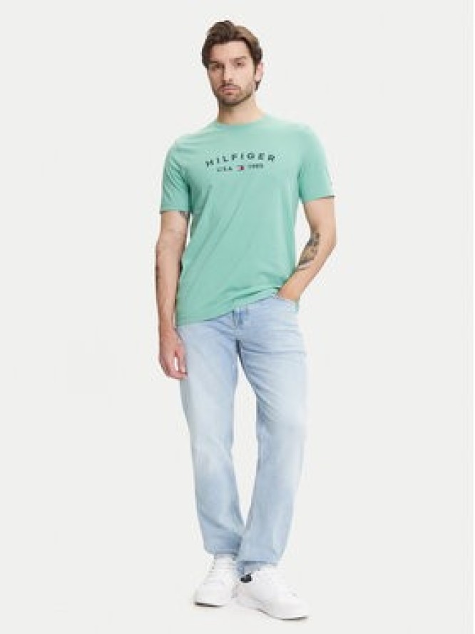 Tommy Hilfiger T-Shirt Fathers Day MW0MW39356 Zielony Regular Fit