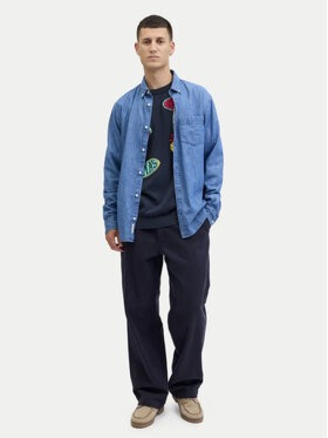 Jack & Jones Sweter Holiday 12287994 Granatowy Relaxed Fit