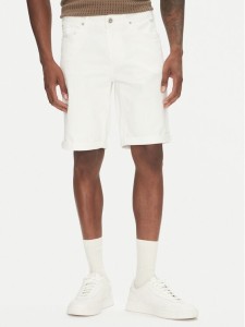 Lindbergh Szorty jeansowe 30-550002WHI Biały Regular Fit