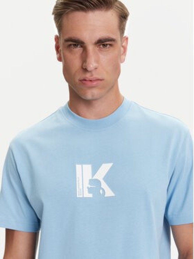 Karl Lagerfeld Jeans T-Shirt A3M17057 Błękitny Regular Fit