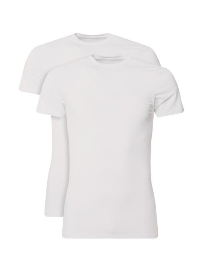 Resteröds Komplet t-shirtów 27040 2 Biały Slim Fit