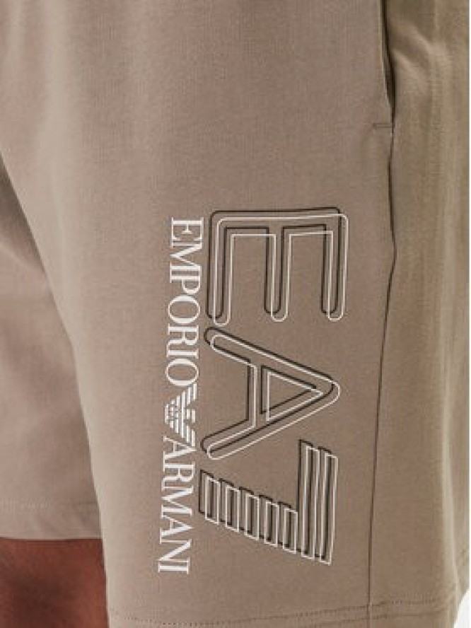 EA7 Emporio Armani Szorty sportowe 7M001315 AF13512 Beżowy Regular Fit