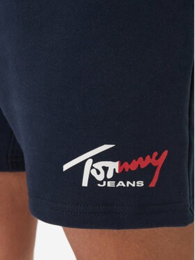 Tommy Jeans Szorty sportowe Signature DM0DM23017 Granatowy Regular Fit