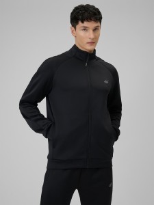 4F Bluza treningowa regular bez kaptura męska - czarna XL