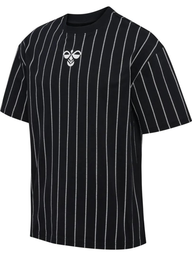 HUMMEL koszulka bawełniana męska Chevron Pinstripe