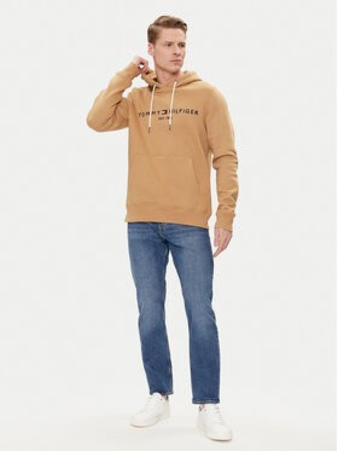Tommy Hilfiger Bluza Logo MW0MW11599 Brązowy Regular Fit