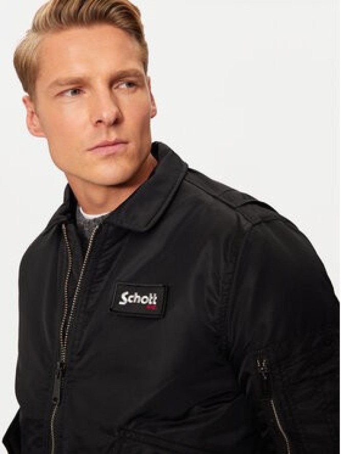 Schott NYC Kurtka bomber 210100RS Czarny Regular Fit