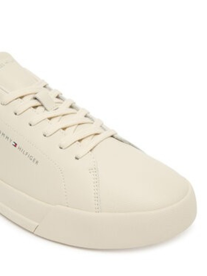Tommy Hilfiger Sneakersy Th Court Detail Ess FM0FM05367 Écru