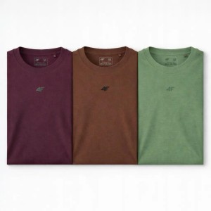 ZESTAW KOSZULEK MĘSKICH 4F T-SHIRT SPORTOWY KOMPLET 3 SZTUKI M M3947 SS26