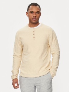 INDICODE Sweter Mattiaxa 30-458 Beżowy Regular Fit
