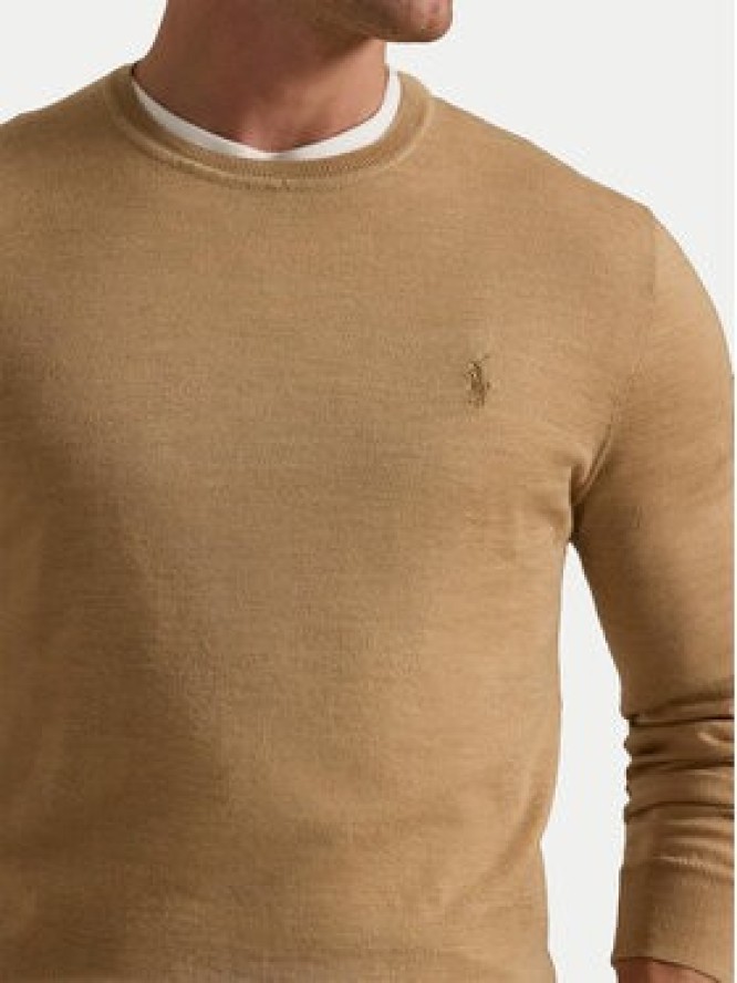 Polo Ralph Lauren Sweter 710946143009 Beżowy Slim Fit