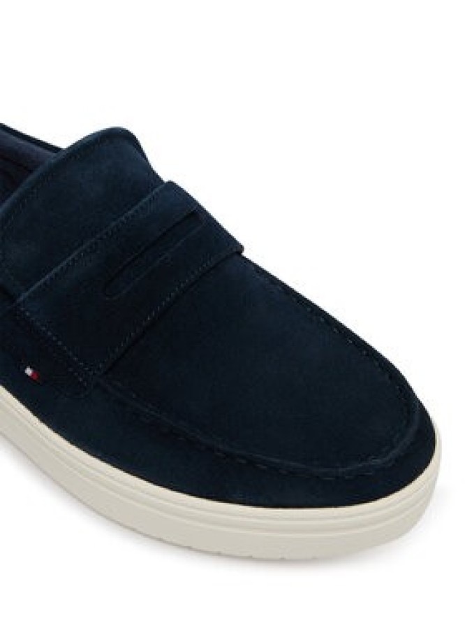 Tommy Hilfiger Półbuty Modern Light Hybrid Suede Loafer FM0FM05786 Granatowy