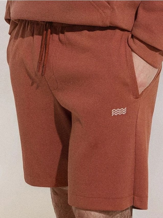 Szorty slim fit - czerwony