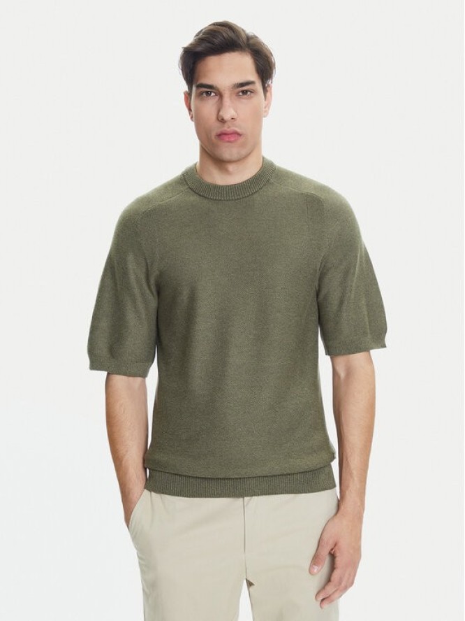 BOSS Sweter Kencel 50545678 Zielony Regular Fit