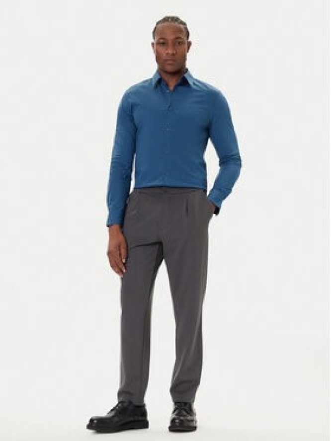 Calvin Klein Chinosy LV04LE613G Szary Slim Fit