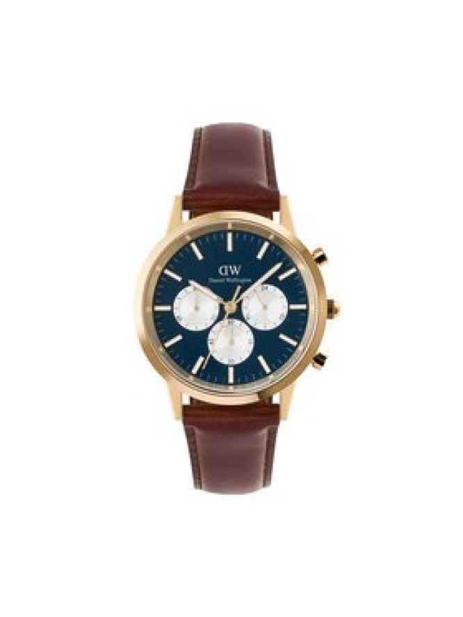 Daniel Wellington Zegarek Iconic Chronograph St Mawes Arctic Panda DW00100875 Brązowy