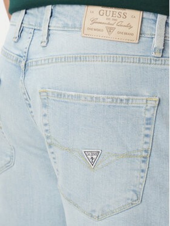 Guess Jeansy Angels M6YAN2 D1484 Niebieski jasny Slim Fit