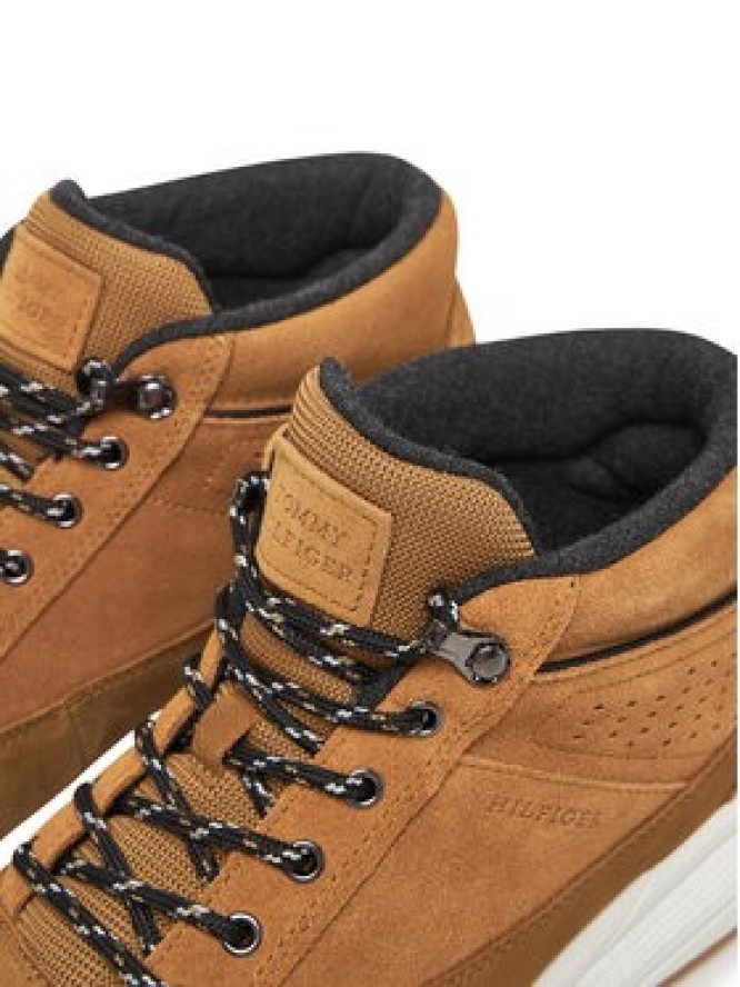 Tommy Hilfiger Trzewiki Hilfiger W Nbk Sde Hybrid Boot FM0FM05609 Khaki