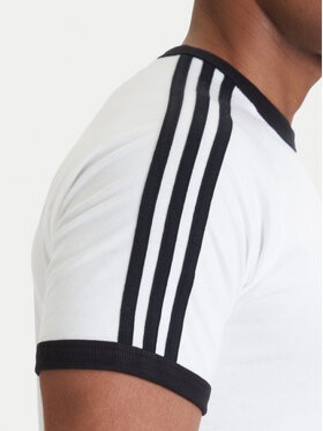 adidas T-Shirt 3-Stripes Ringer KF0418 Biały Slim Fit