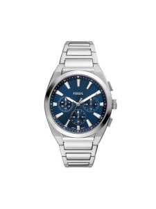 Fossil Zegarek Everett Chronograph FS6104 Srebrny