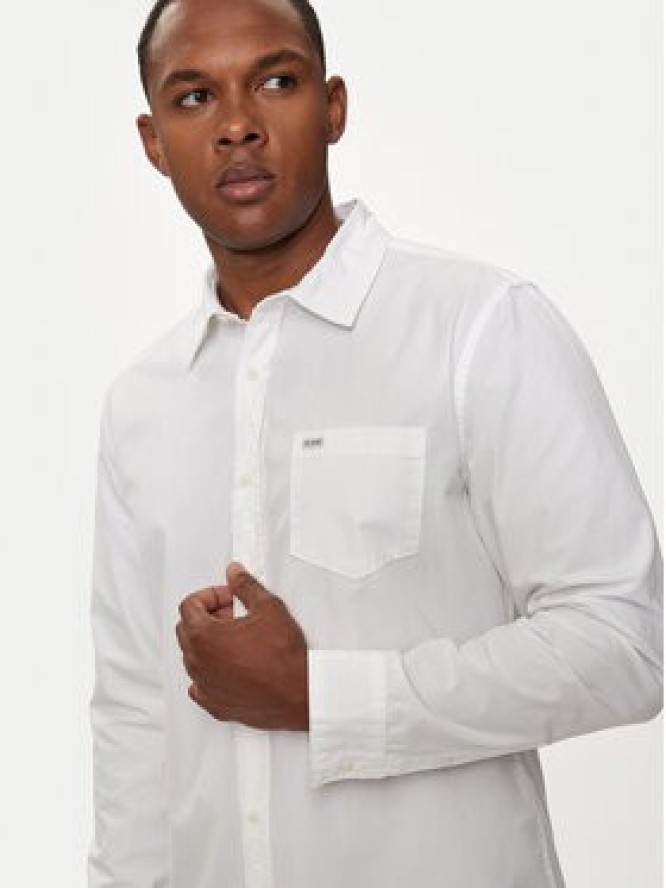 Guess Jeans Koszula M4YH35 WGCF1 Biały Slim Fit