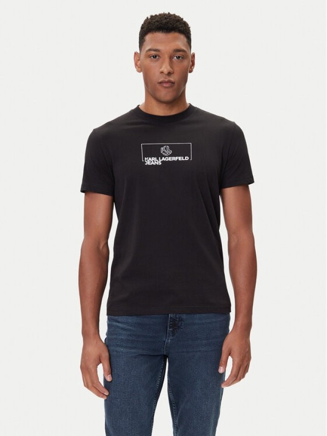 Karl Lagerfeld Jeans T-Shirt A4M17020 Czarny Slim Fit