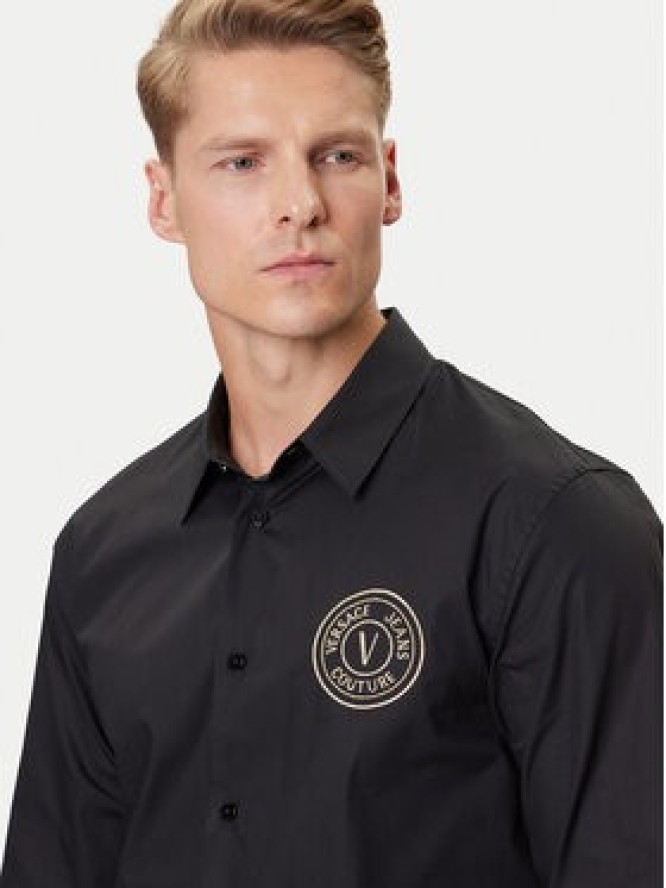 Versace Jeans Couture Koszula 79GALKS2 CN00K Czarny Slim Fit