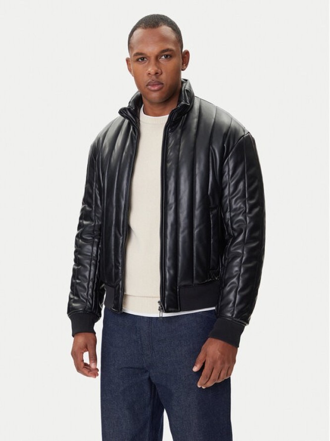 Armani Exchange Kurtka z imitacji skóry XM001124 AF16647 UC001 Czarny Regular Fit
