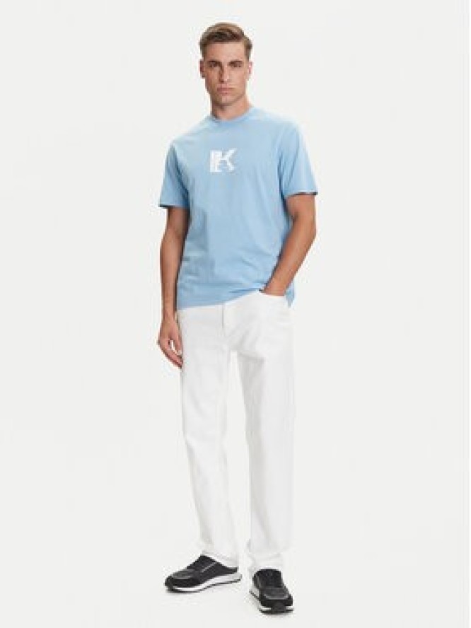 Karl Lagerfeld Jeans T-Shirt A3M17057 Błękitny Regular Fit