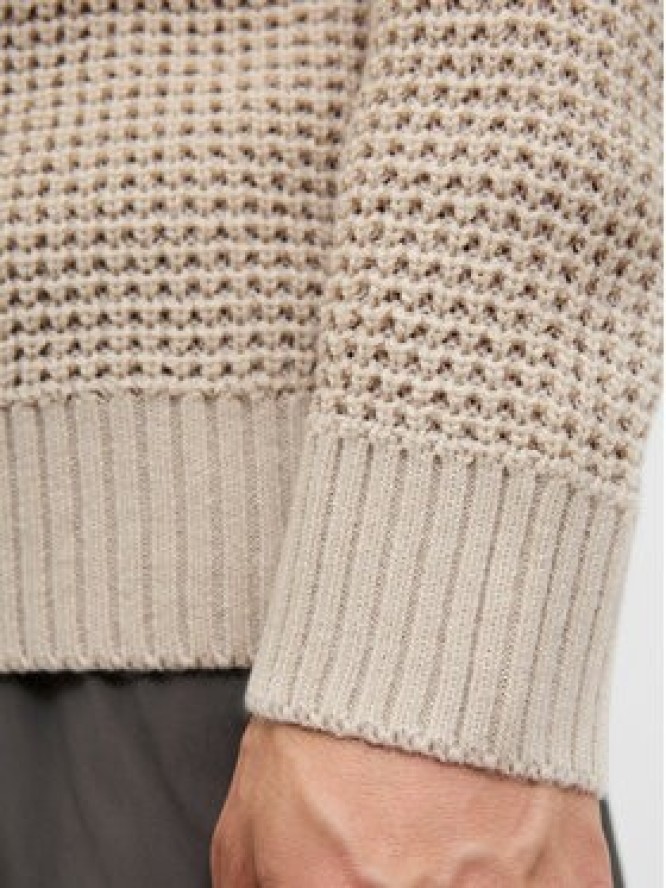 Jack & Jones Sweter Global 12287594 Beżowy Regular Fit