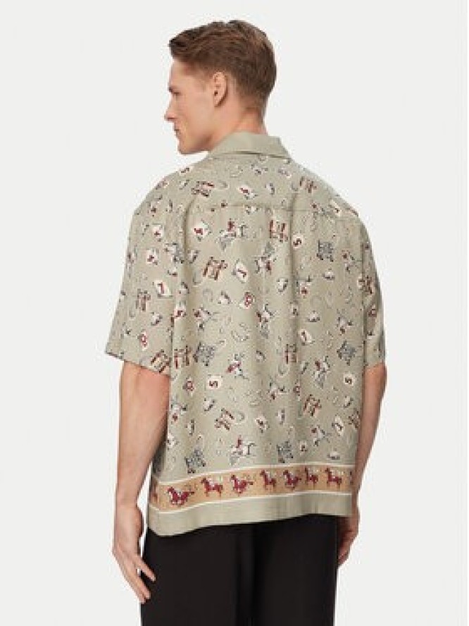 HUGO Koszula Espino 50560632 Zielony jasny Oversize