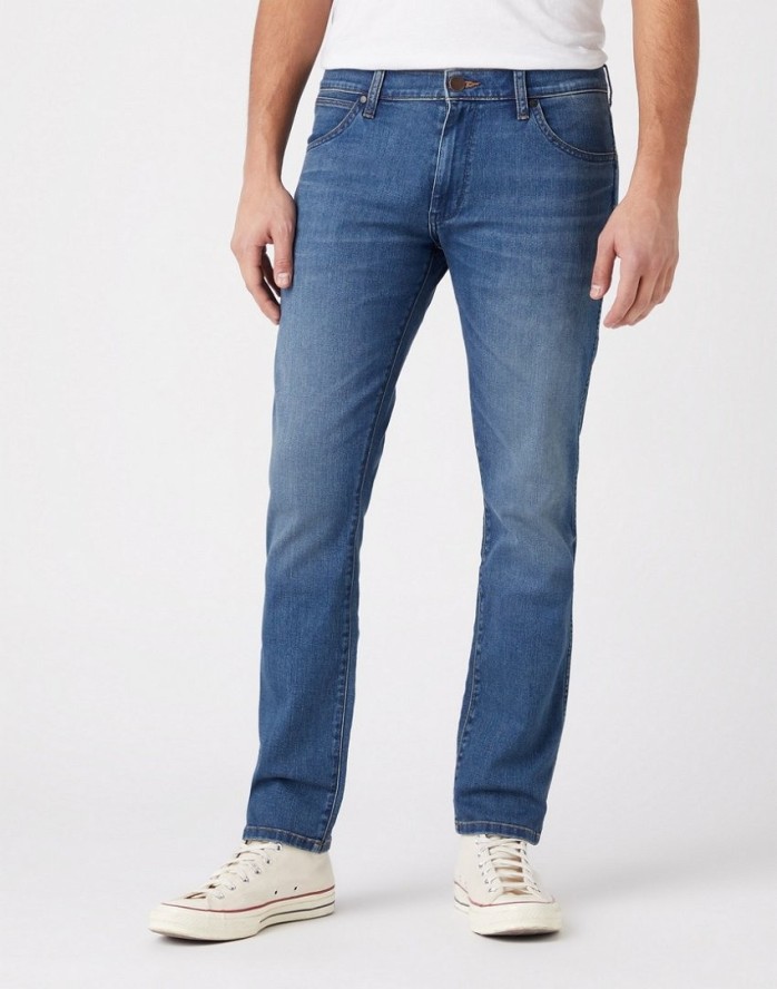 WRANGLER LARSTON MĘSKIE SPODNIE JEANSOWE GREEN TWIST W18SXP409 112145871