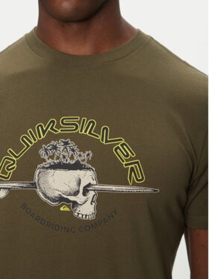 Quiksilver T-Shirt EQYZT08056 Zielony Regular Fit