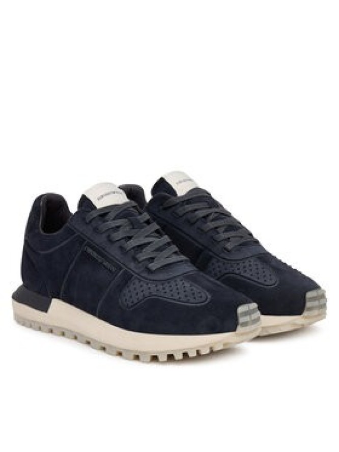 Emporio Armani Sneakersy EM003740 AF19728 ZB005 Granatowy