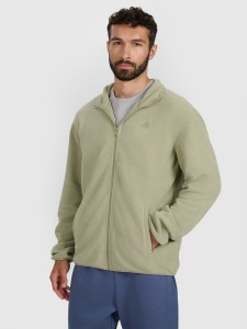 4F Polar ze stójką regular męski - oliwkowy M