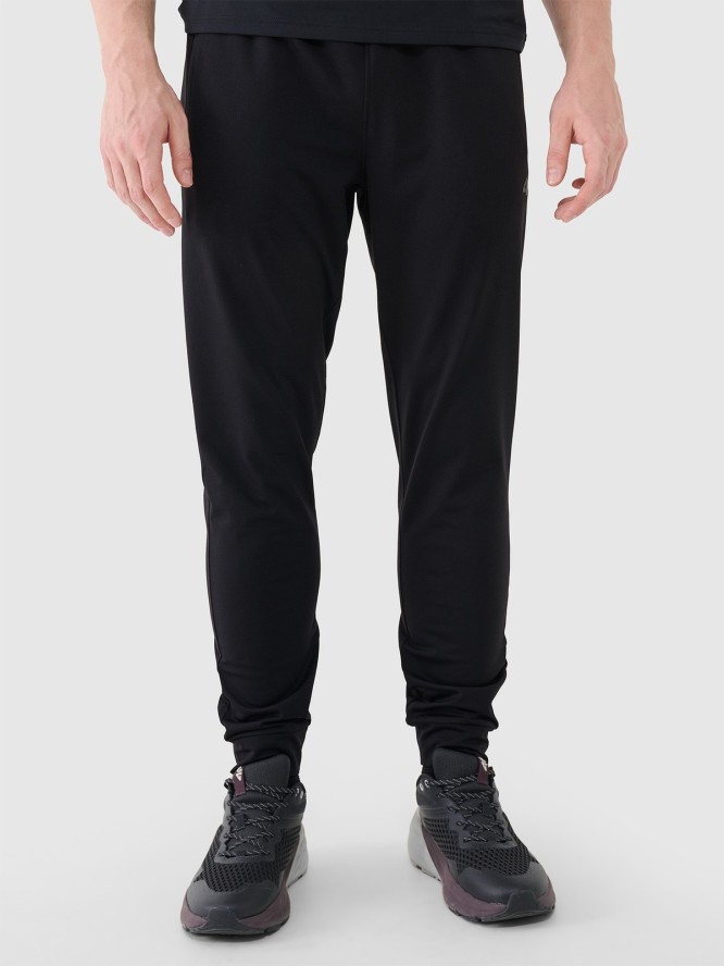 4F Spodnie treningowe szybkoschnące męskie - czarne XL