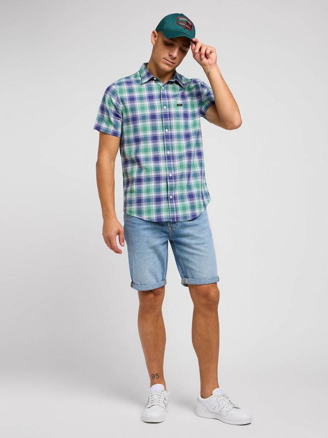 LEE MĘSKA KOSZULA LEE LEE BUTTON DOWN SS DANDY GREEN 112349961