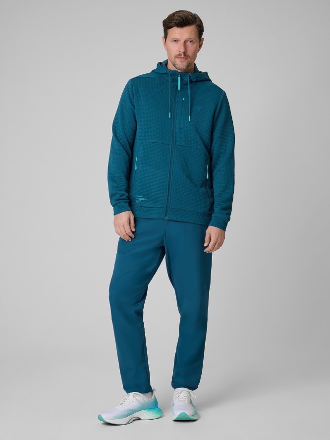 4F Bluza treningowa regular z kapturem męska - granatowa XL