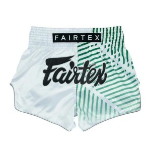 Spodenki Muay Thai Fairtex Racer BS1923 Białe/Zielone S