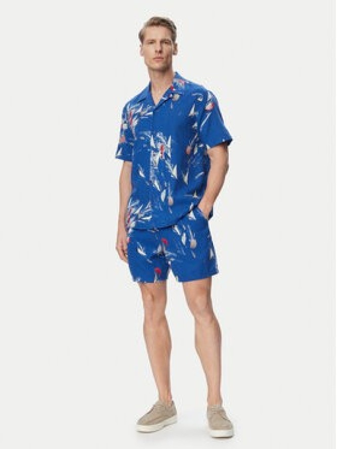 Tommy Jeans Szorty materiałowe Aop Co Slub DM0DM23240 Niebieski Regular Fit