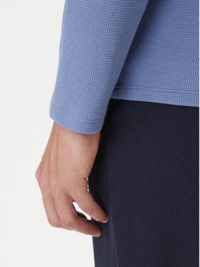 BOSS Longsleeve Waffle 50535870 Błękitny Regular Fit
