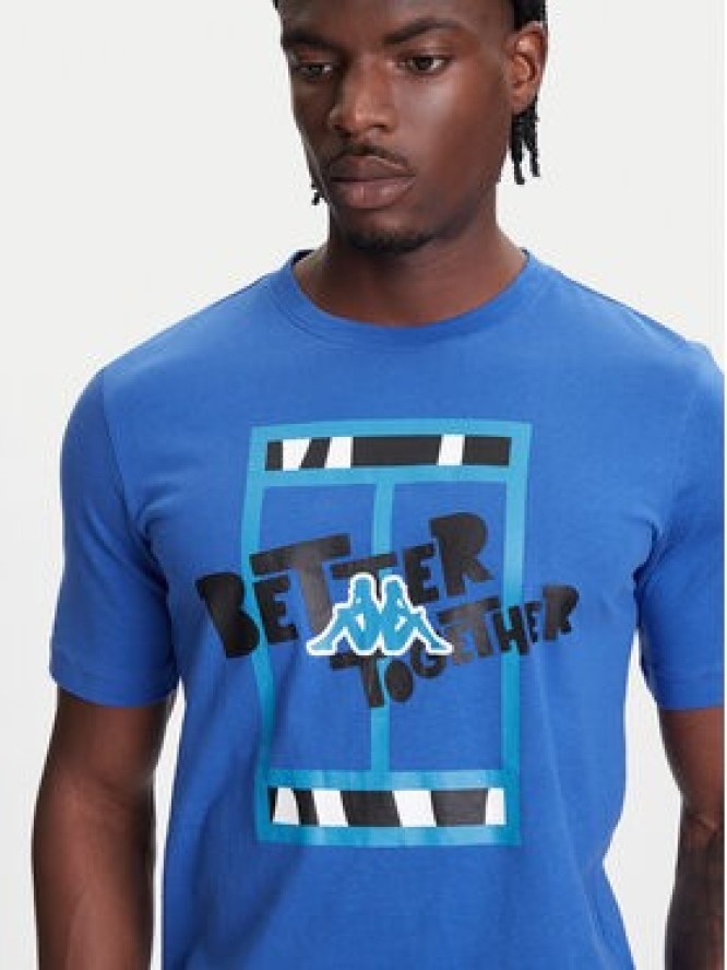 Kappa T-Shirt 351U8JW 741 Niebieski Regular Fit