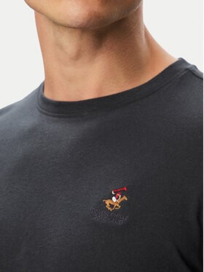 Beverly Hills Polo Club T-Shirt P-SS26M-TS450030BLU Granatowy Regular Fit